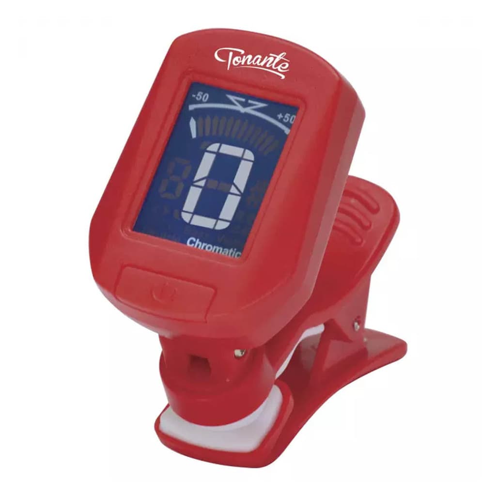 Afinador Digital Cromático Clip Violão Viola Guitarra Cavaco AF10 Vermelho