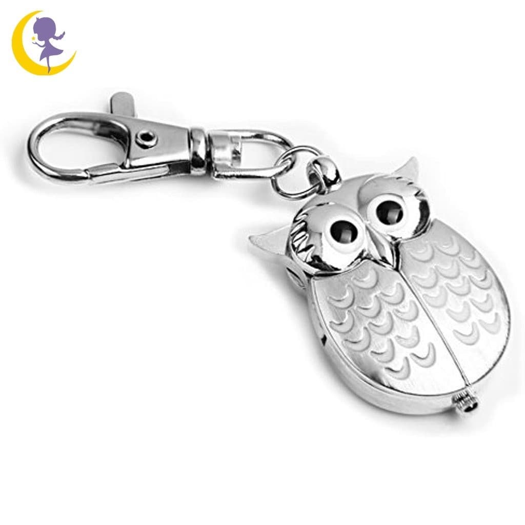 Chaveiro bonito coruja pulseira port谩til Fob chaveiro retro capotamento chaveiro rel贸gio rel贸gio rel贸gio animal