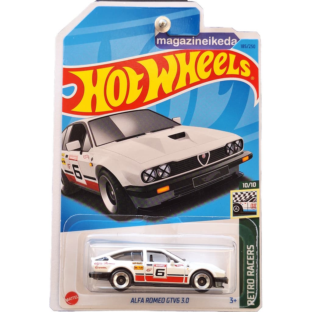 Carro Hot Wheels ALFA ROMEO GTV6 3.0 HKJ83 Branco RETRO RACERS