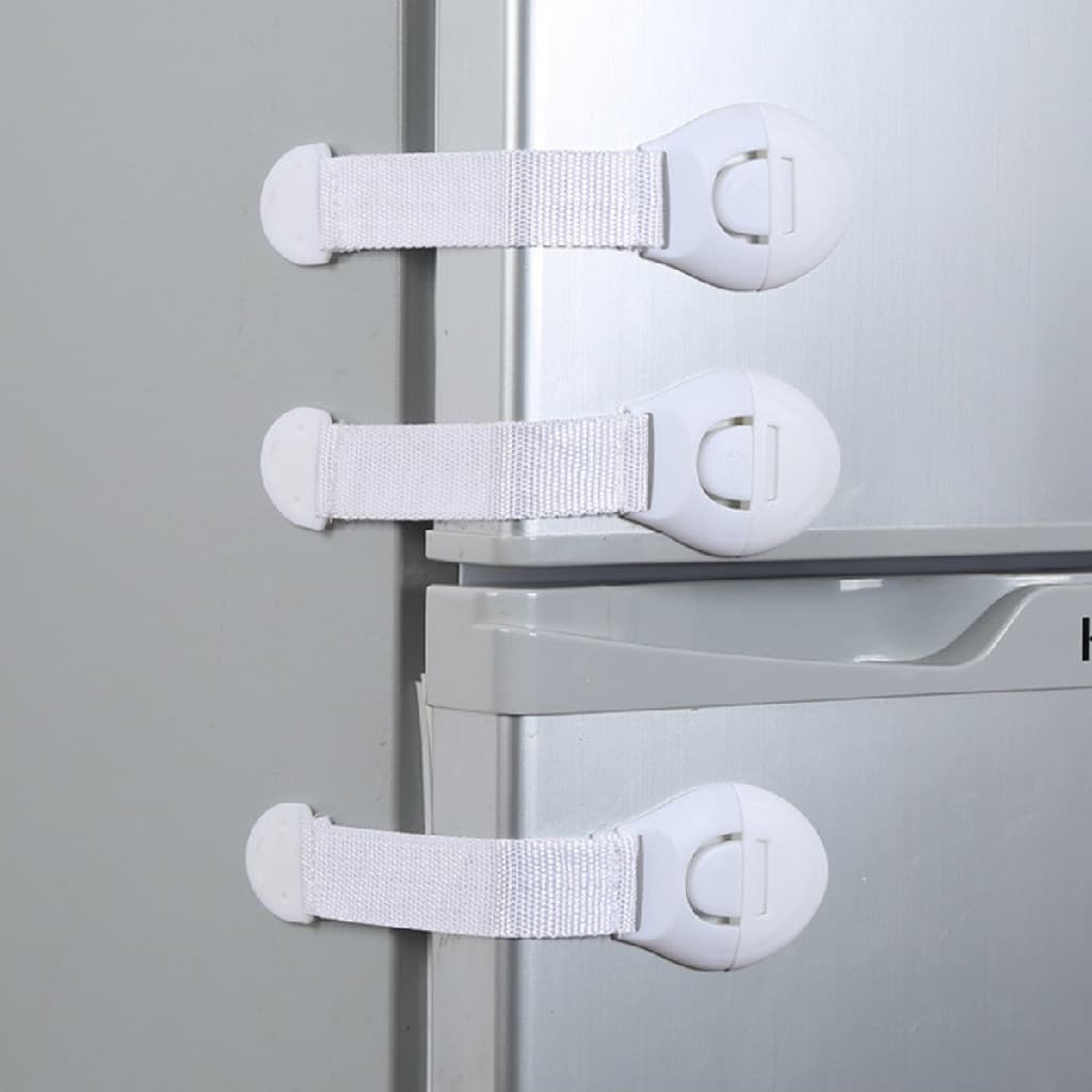 Kit 10 Travas de Gaveta Dobravel Comoda escrivaninha Seguranca Protetor Infantil Bebe