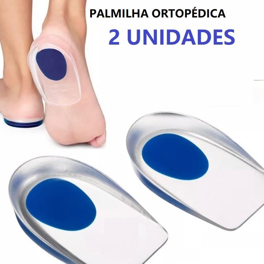 Palmilhas de Silicone Ortopédica Par Para Esporão Calcanhar Confortável e Relaxante