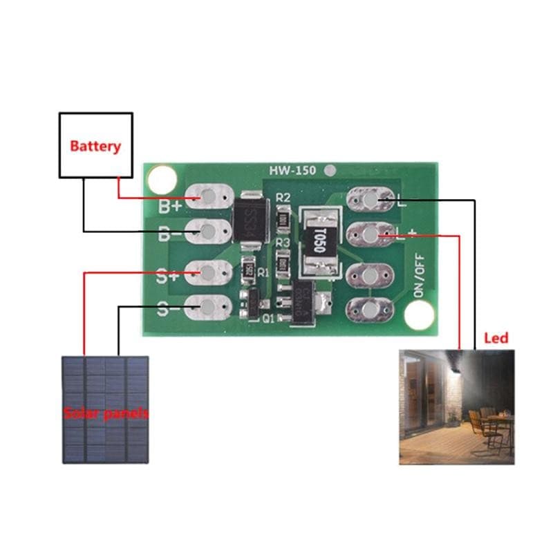 Painel Solar Automático LED Controle De Lâmpada Carregador De Bateria Módulo Controlador De Carregamento