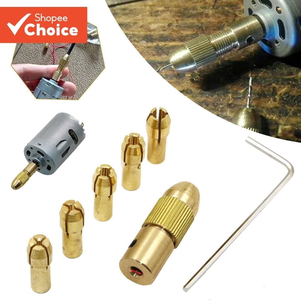 Um Conjunto De Pinças De Micro Broca De 7 Peças , Mandril De Pequeno De 2.35 Mm/3.17 Para Ferramentas Rotativas E Brocas