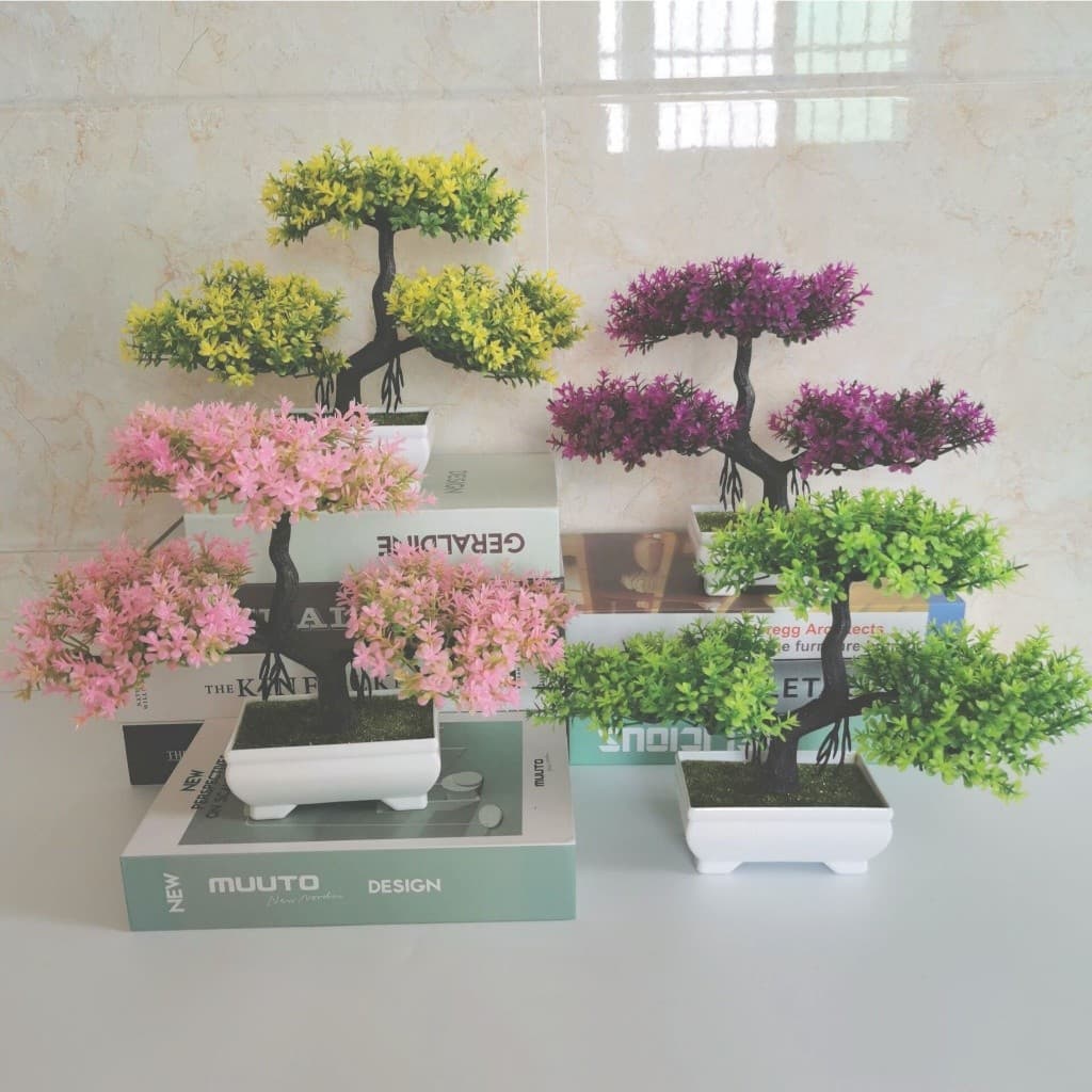 Planta Em Vaso De Árvore De Bonsai Artificial , Vegetação Falsa Para Casa , Mesa De Escritório , Casamento , Decoração D