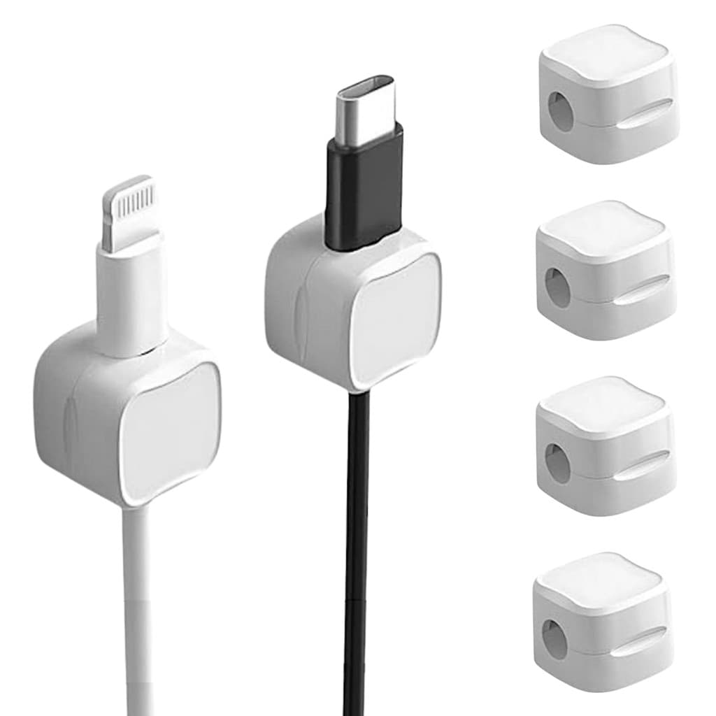 Kit 4 Organizador De Fios E Cabos Adesivo Escritório Mesa