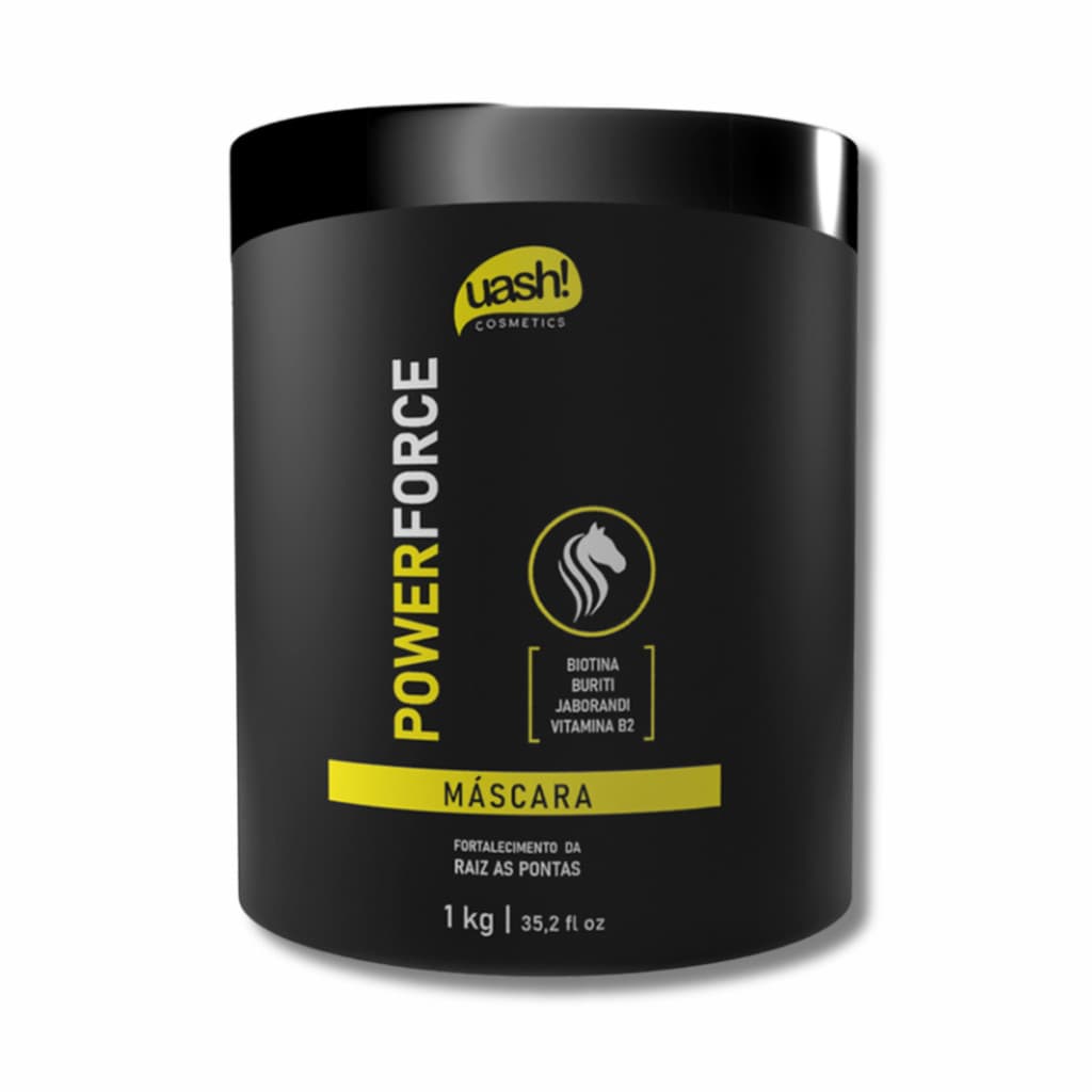 Máscara Uash Power Force 1kg Fortalece Da Raiz As Pontas