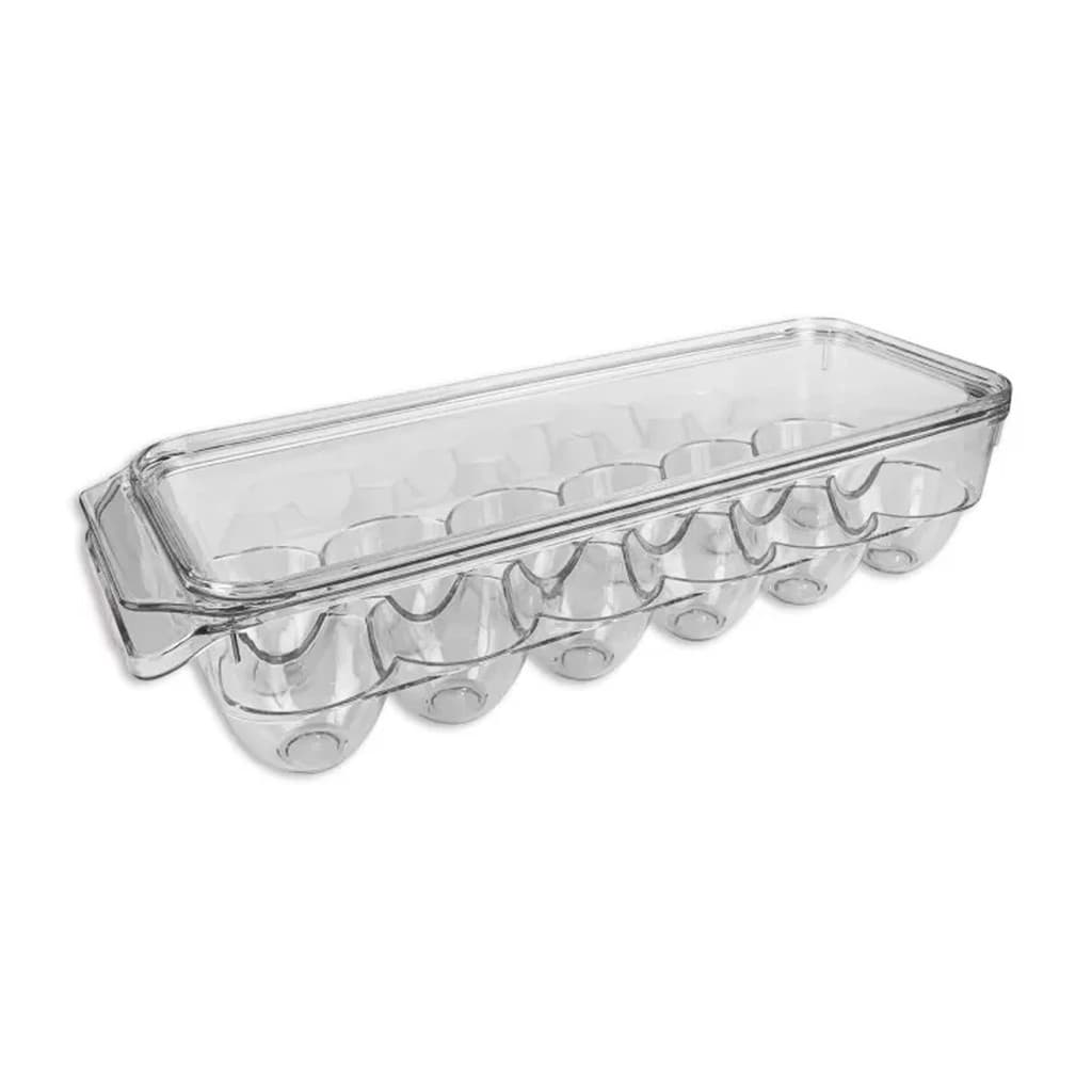 Organizador Porta 12 Ovos com Tampa Acrílico Transparente