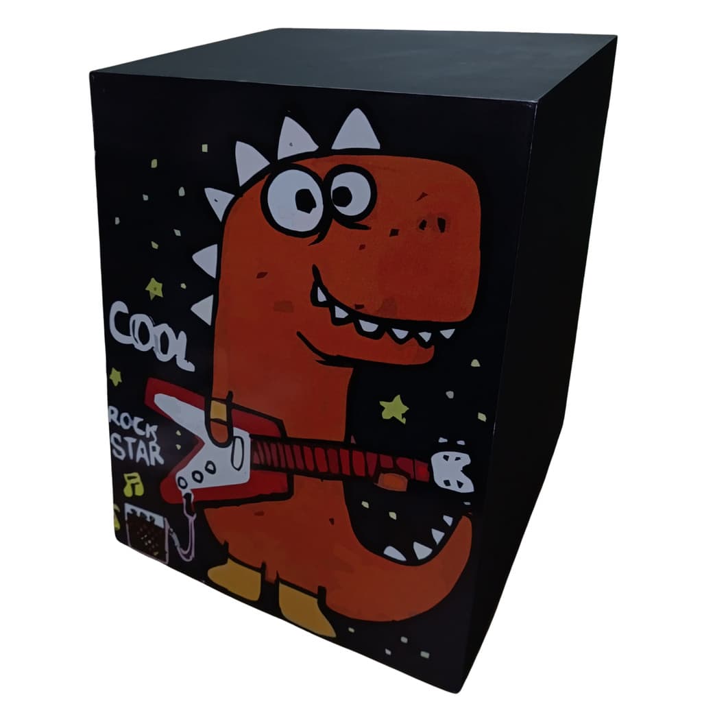 Cajon Infantil de Dinossauro Rock Star Acustico Jaguar K2