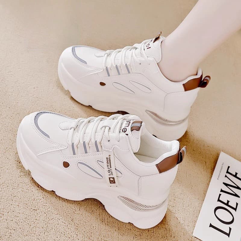Daddy Shoes Sola Macia Sports Sapatos Casuais Aumento Interno Femininos