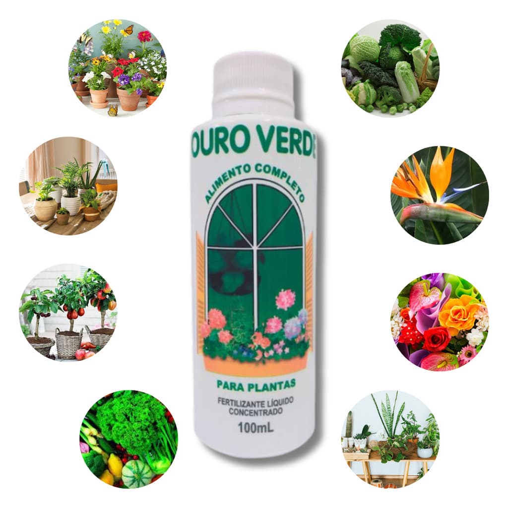 Fertilizante Líquido Ouro Verde Fertilizante Plantas 100ml