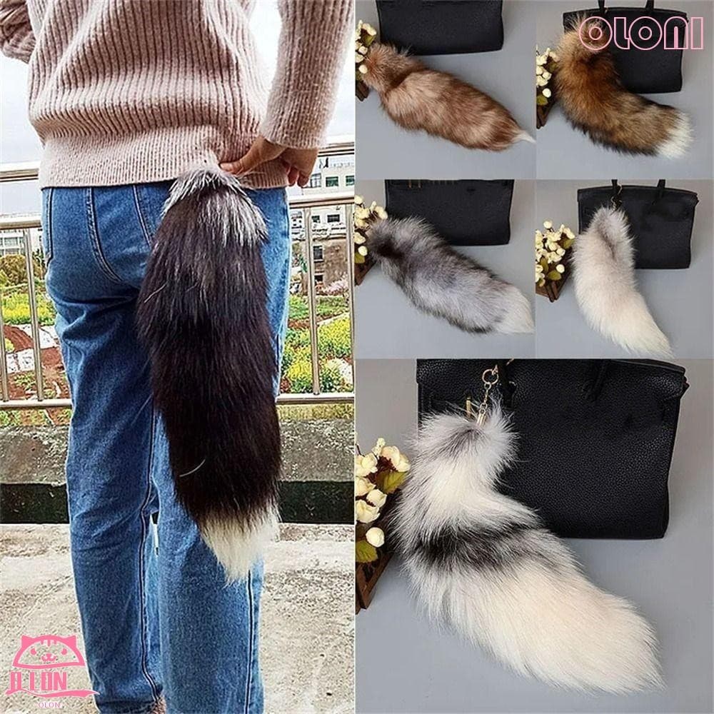 Chaveiro BOLONIMY Animal Tail Keychain , Pompoms Bags De Cauda De Pelúcia Charme , Porta-Chaves