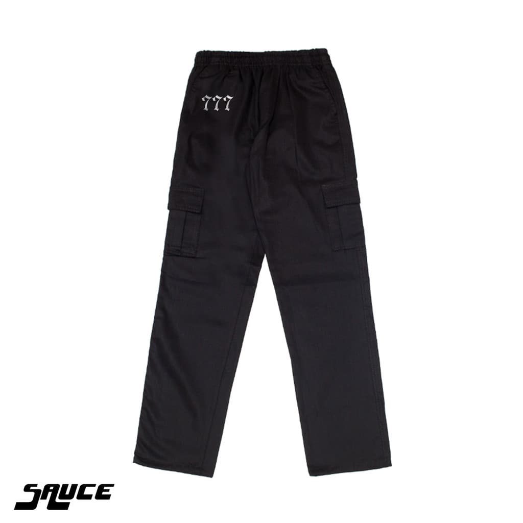Calça Cargo Número Sete Sete Sete Sarja Streetwear Unisex