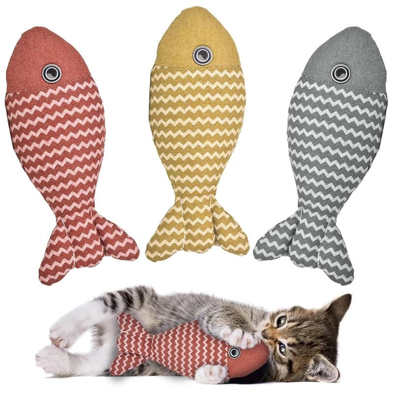 Brinquedos para Gatos, Brinquedos de Peixe com Catnip, Brinquedo Interativo para Gatos, de Mastigar para Gatos