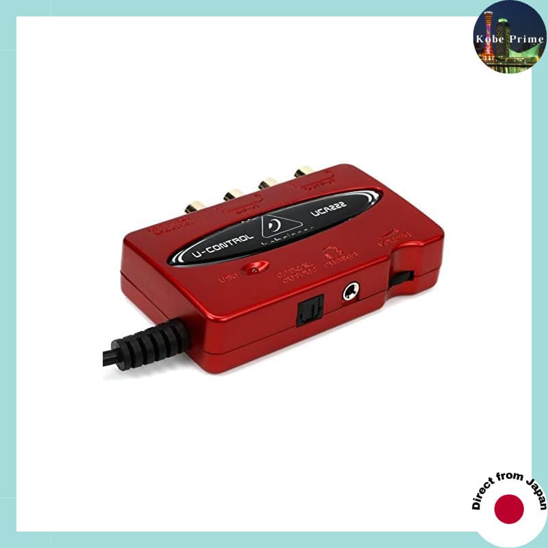 Behringer 2 In/2 Out USB Audio Interface with Digital Output UCA222 U-CONTROL Red