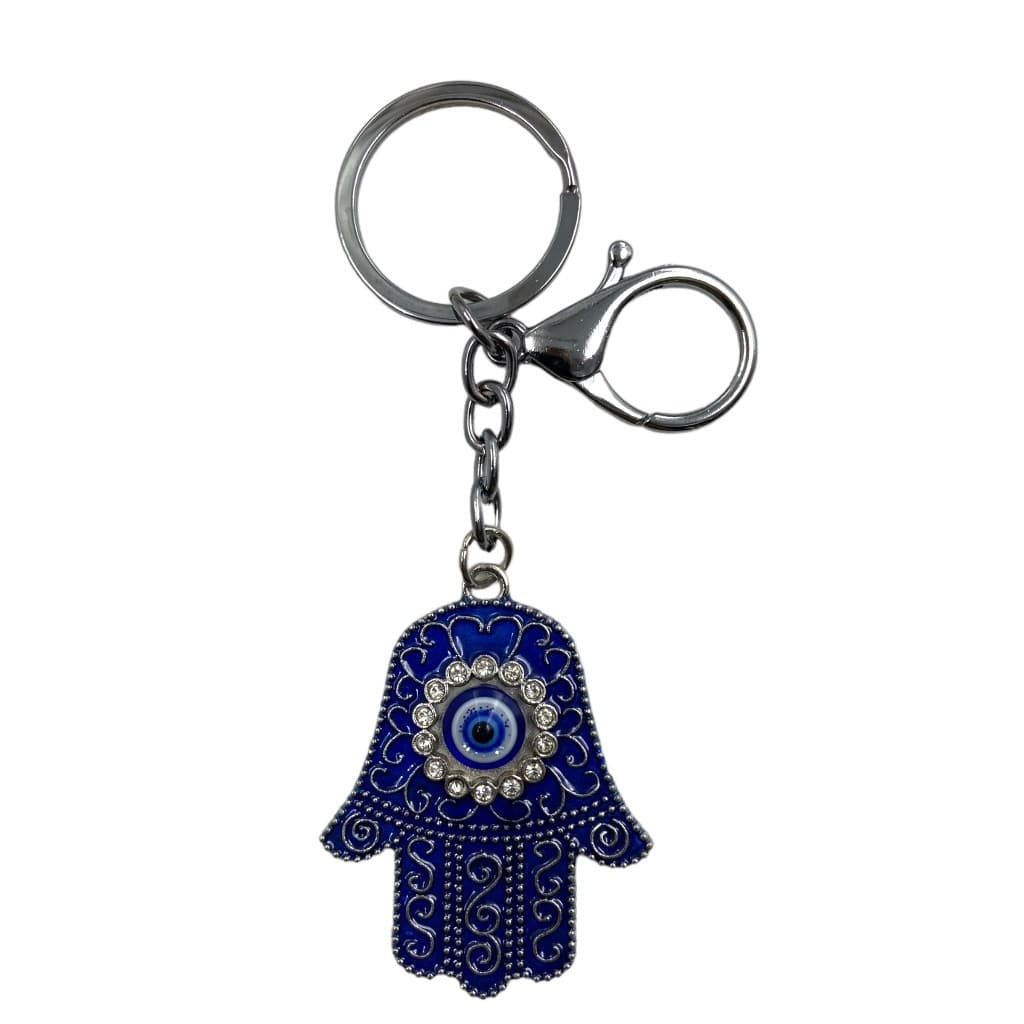 Chaveiro Mão de Hamsa Com Olho Grego Turco Amuleto da Sorte Tira Inveja