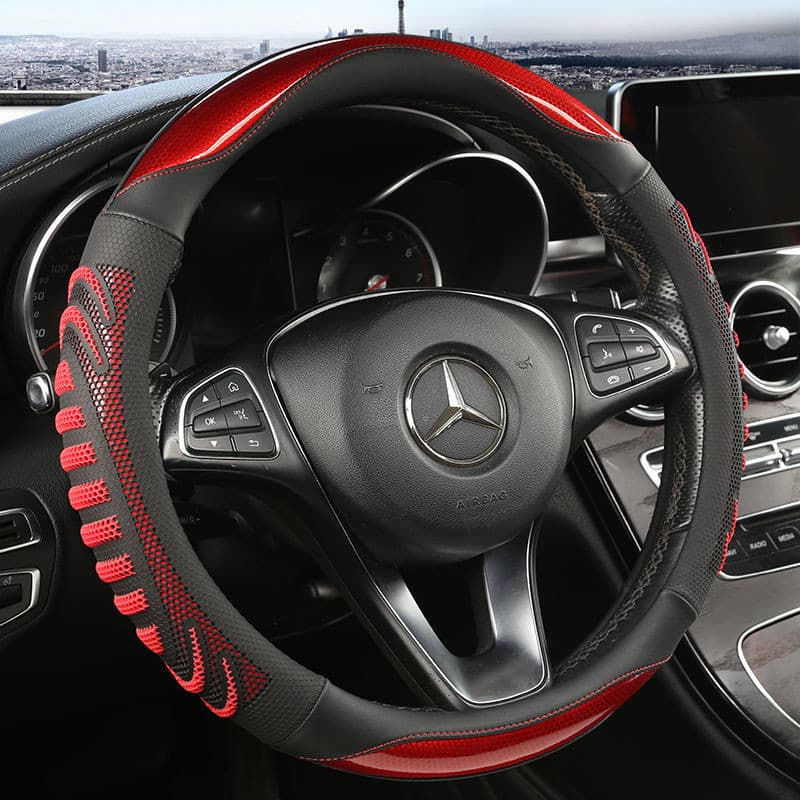 [Aplicável mil modelos] Capa de volante de carro Four Seasons Universal Homens Mulheres Moda Antiderrapante Respirável C
