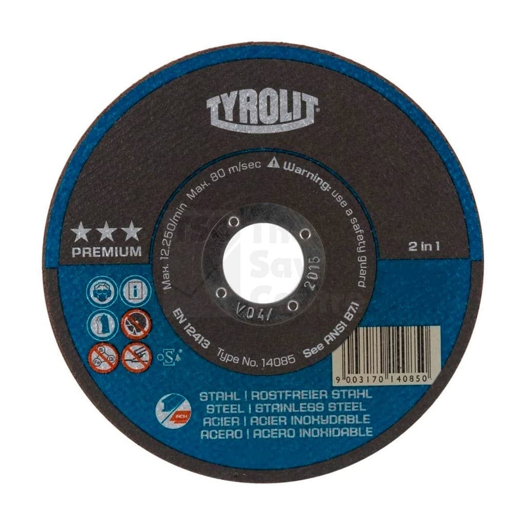Disco De Corte 7" Premium 180 X 1,6 X 22,23 Tyrolit 20033301