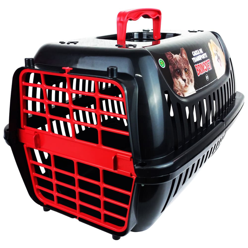 CAIXA DE TRANSPORTE N2 PREMIUM - PRETO COM VERMELHO