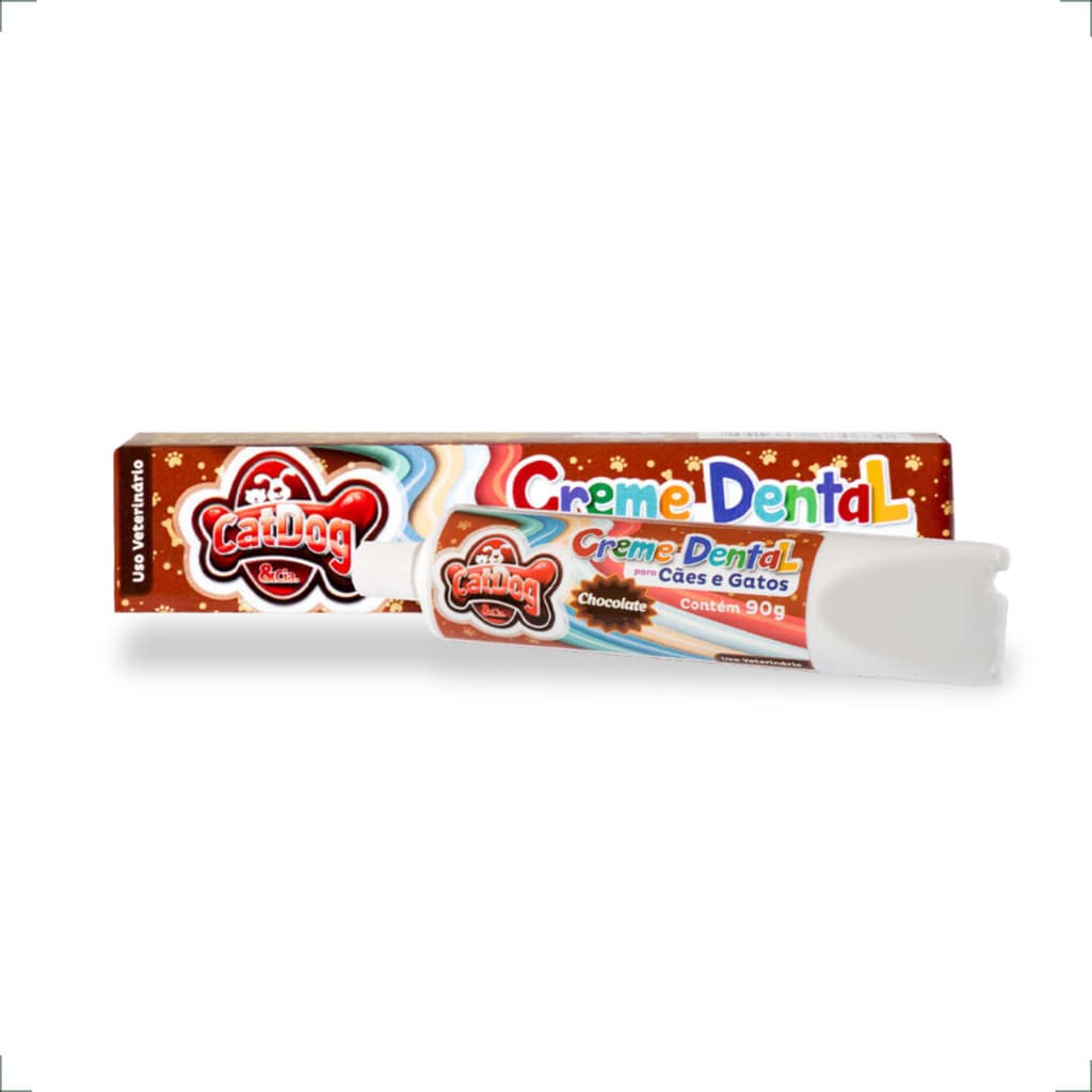 Creme Dental Chocolate CatDog & Cia para Cães e Gatos - 90g