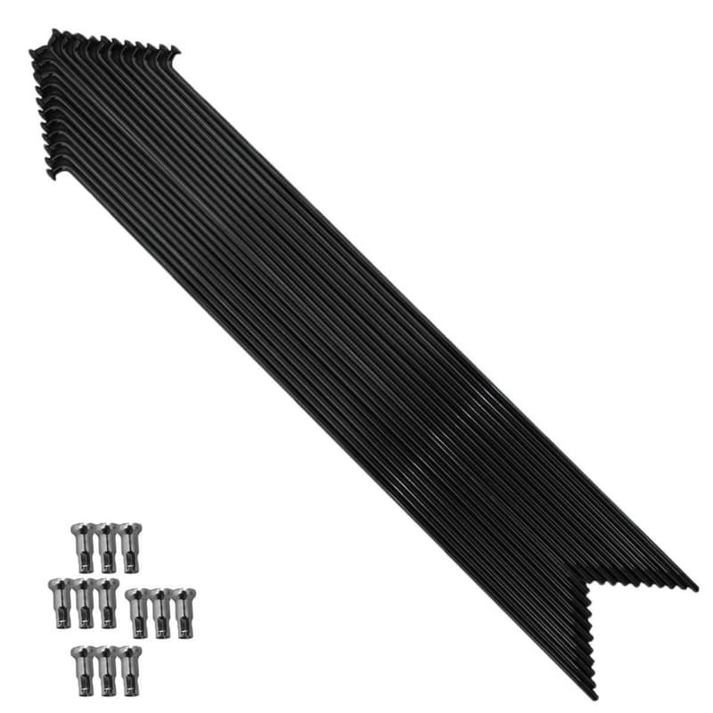 Raio Zincado Preto C/ Niple 288mm x 2mm 36 Raios