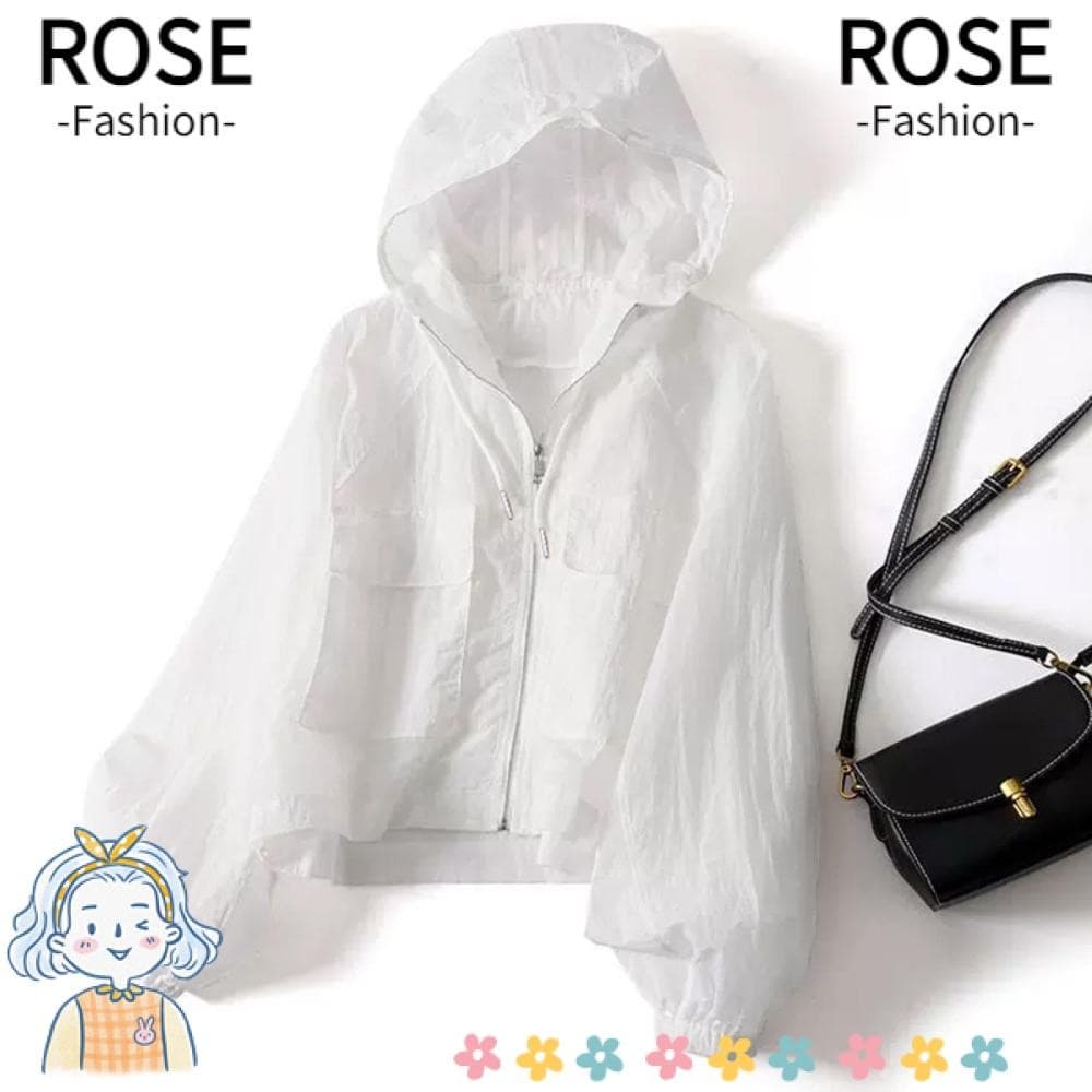Roupas De Proteção Solar ROSEGOODS , Jaqueta Solta De Manga Comprida De Verão Com , Corta-Vento De Secagem Rápida