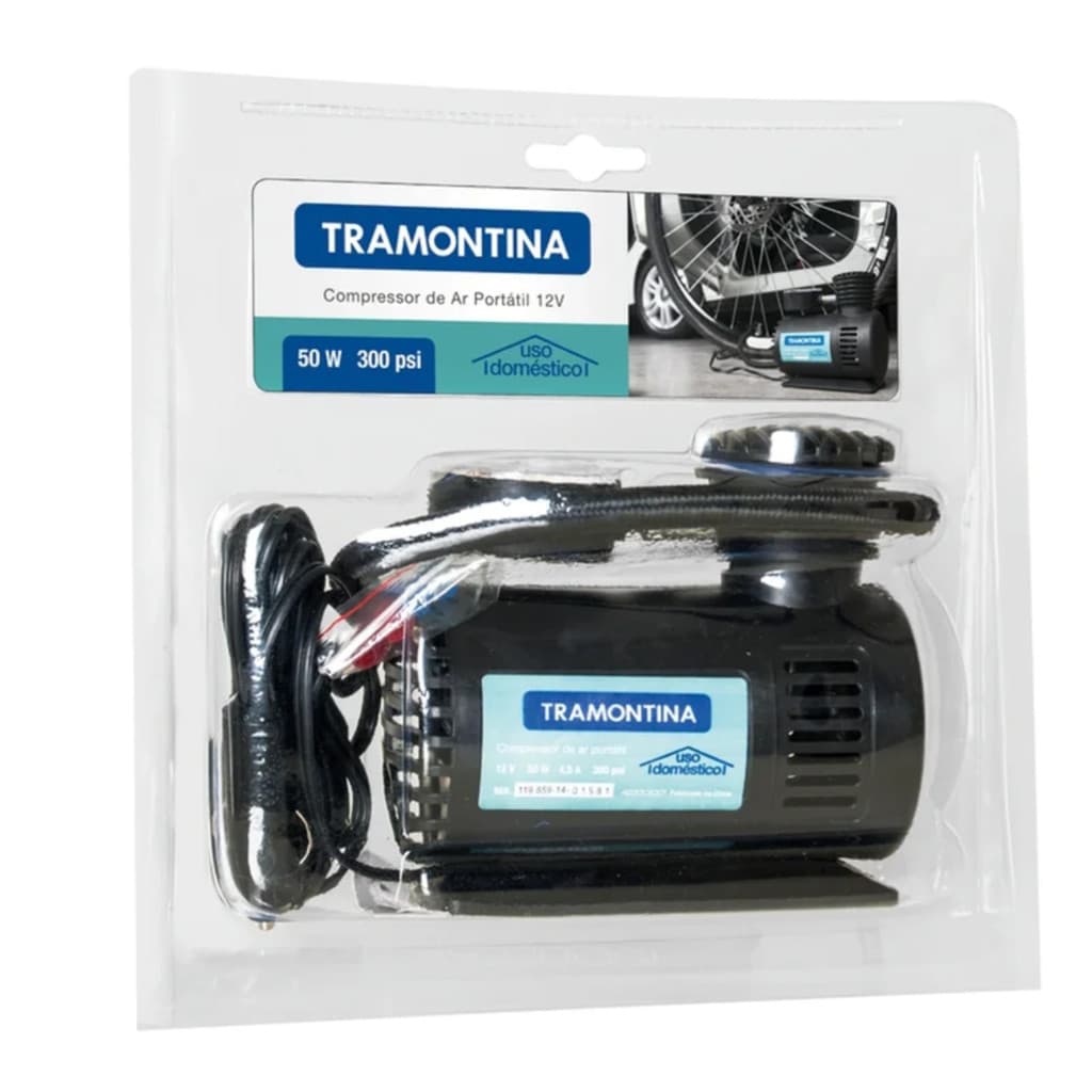 COMPRESSOR AR PORTATIL 12V - 50W