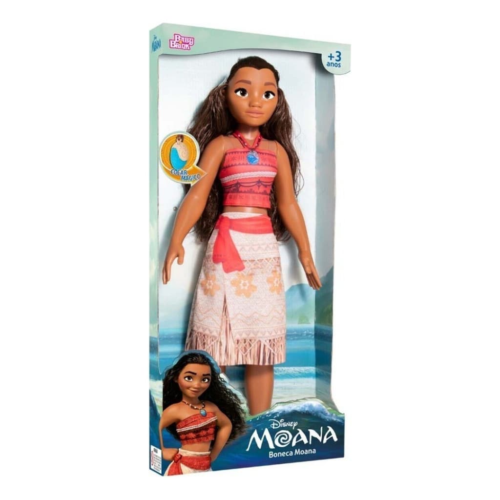 Boneca Moana Mini My Size Com Colar 55cm NovaBrink