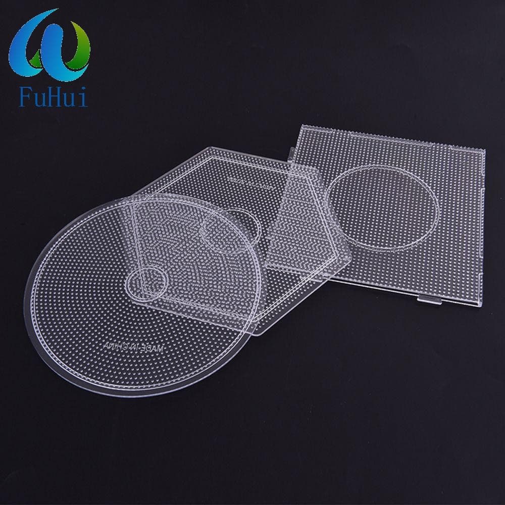 FUHUI Pegboard Transparente Quebra-Cabeça Brinquedos Educativos Contas Ferramenta 2.6mm perler 1 Peça Modelo De