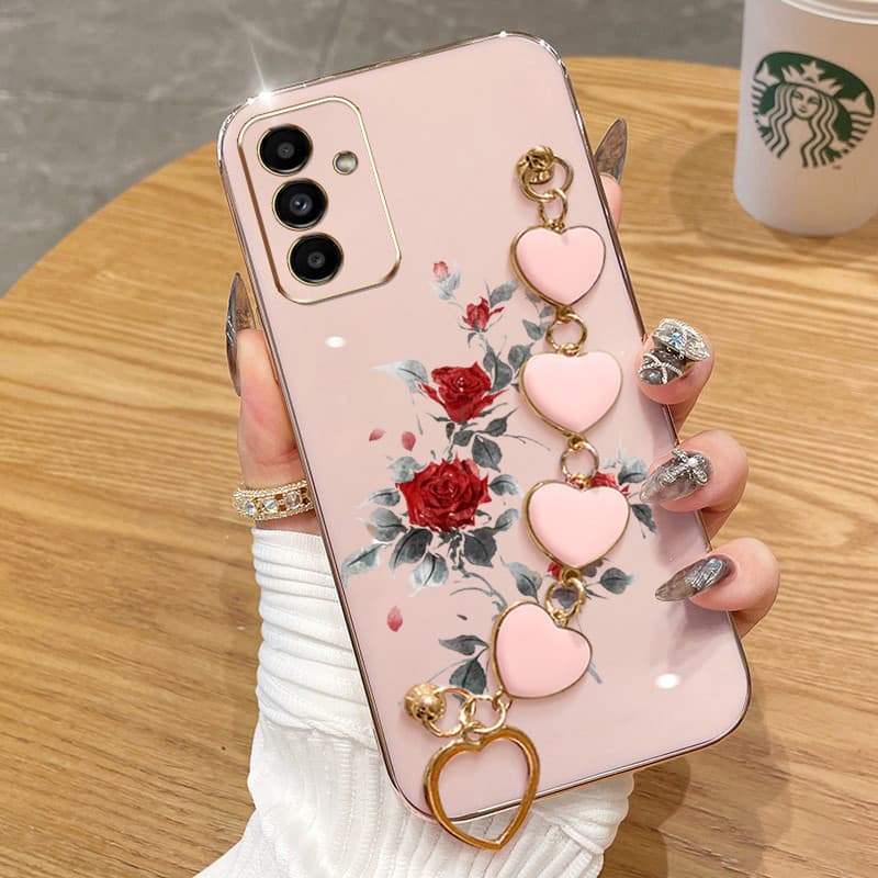 YBD Clássico Rosa Vermelha Capa De Telefone Para Samsung Galaxy A17 A16 A36 A56 A57 A55 A35 A13 A14 A15 A34 A54 A24 A25