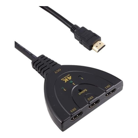 Seletor Switch Hdmi 4k 3 Em 1 3 Entradas Hdmi Para 1 Saida