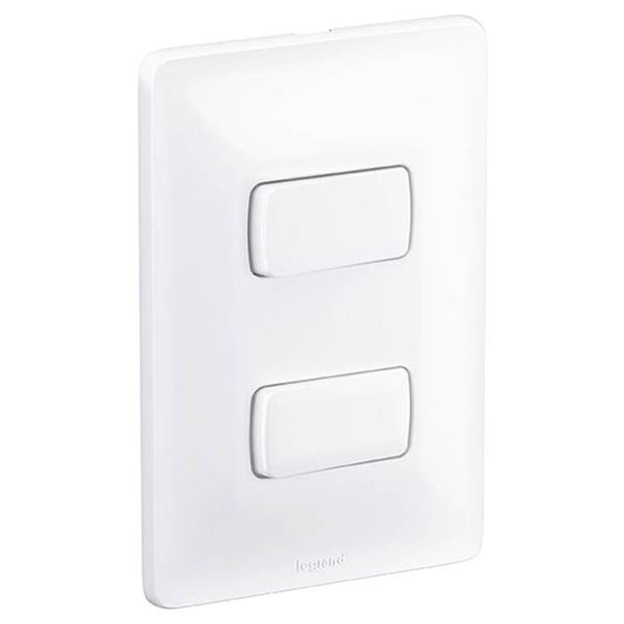 Interruptor Legrand Pial Zeffia - Duplo - 10A - Branco - 680101