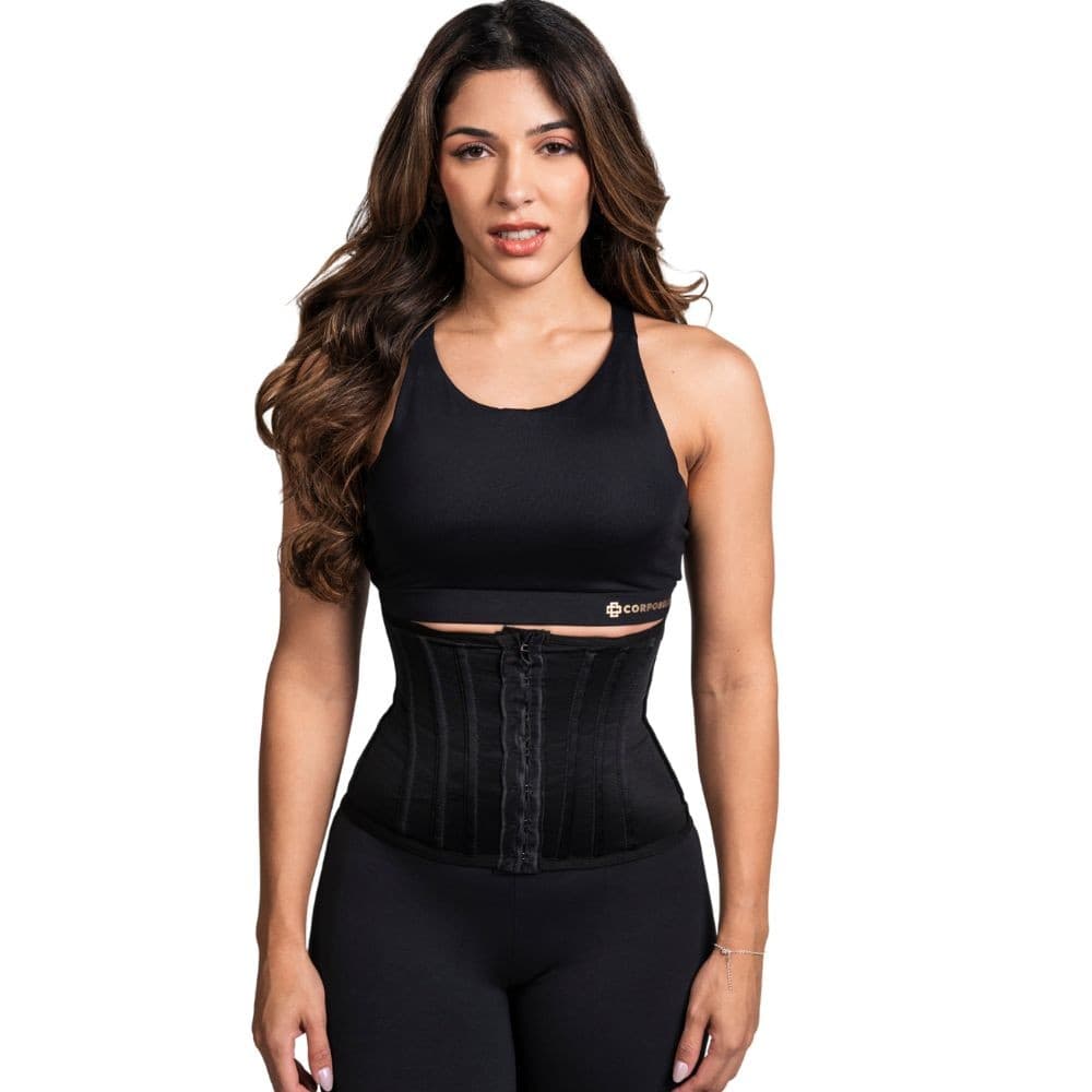 Corset Modelador de Silhueta com 12 Barbatanas e Ajuste nas Costas