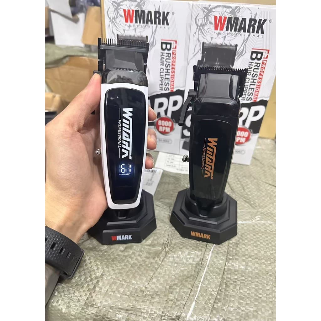 motor Sem Escova WMARK NG-8061 Com base , Tesoura Elétrica , Máquina De Cortar Cabelo De Carregamento , Lâmina DLC