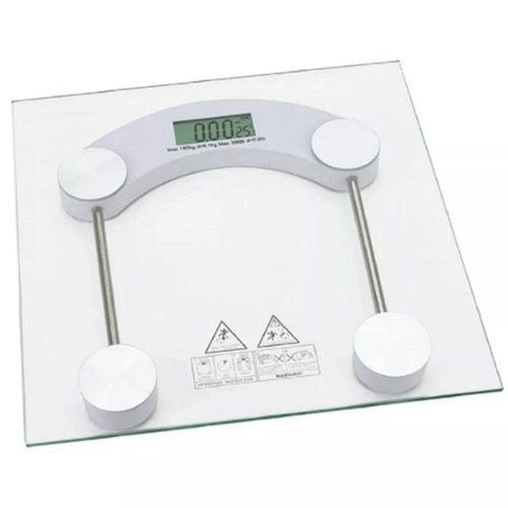 Balança Digital Vidro Temperado Até 180 Kg Quadrada Banheiro