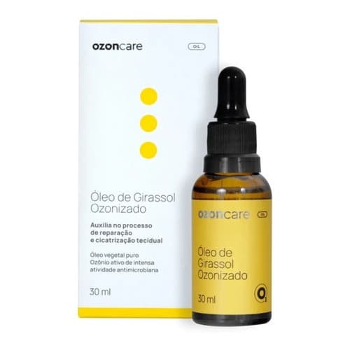 Óleo de Girassol 30ml Ozonizado Reparação e Cicatrização
