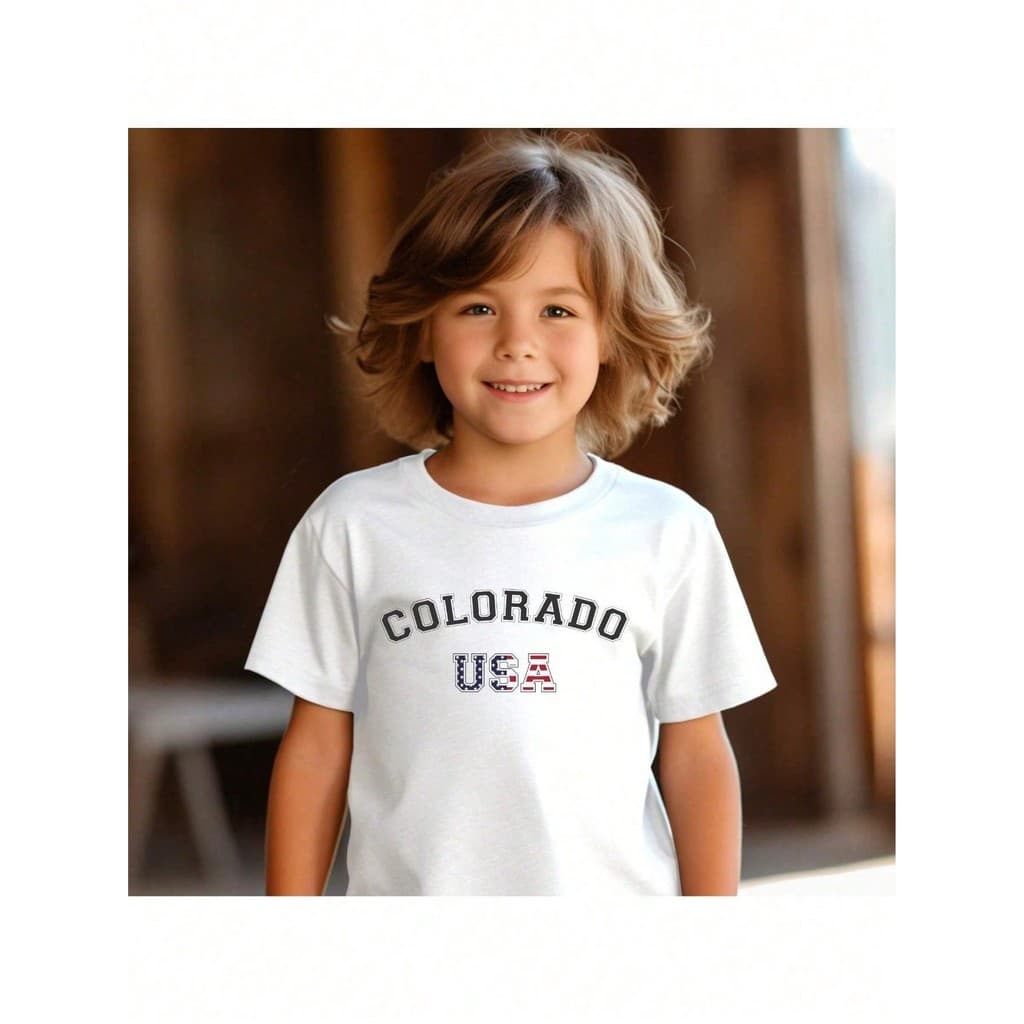 Camiseta Infantil Colorado USA Blusa menino estampada 100% algodão