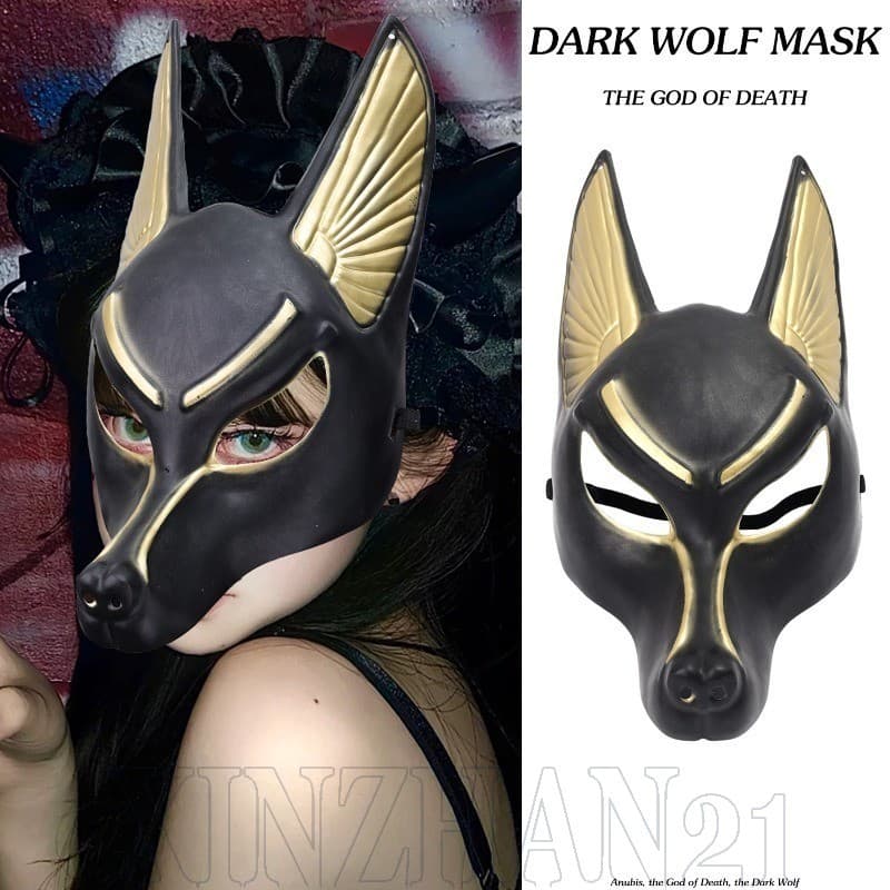 [Decoração De Halloween] Máscara De Cabeça De Lobo-Festa De Festival De Fantasma De Terror-Para Acessórios De Fantasia D