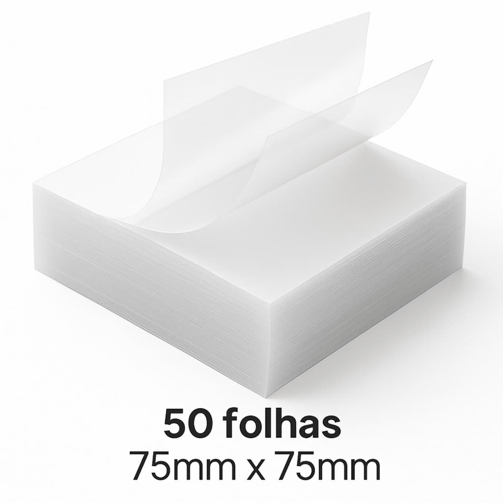 Blocos de Notas 50 folhas - Bloquinho comanda anotação rascunho restaurante Post It Transparente Escola Escritório Ideal