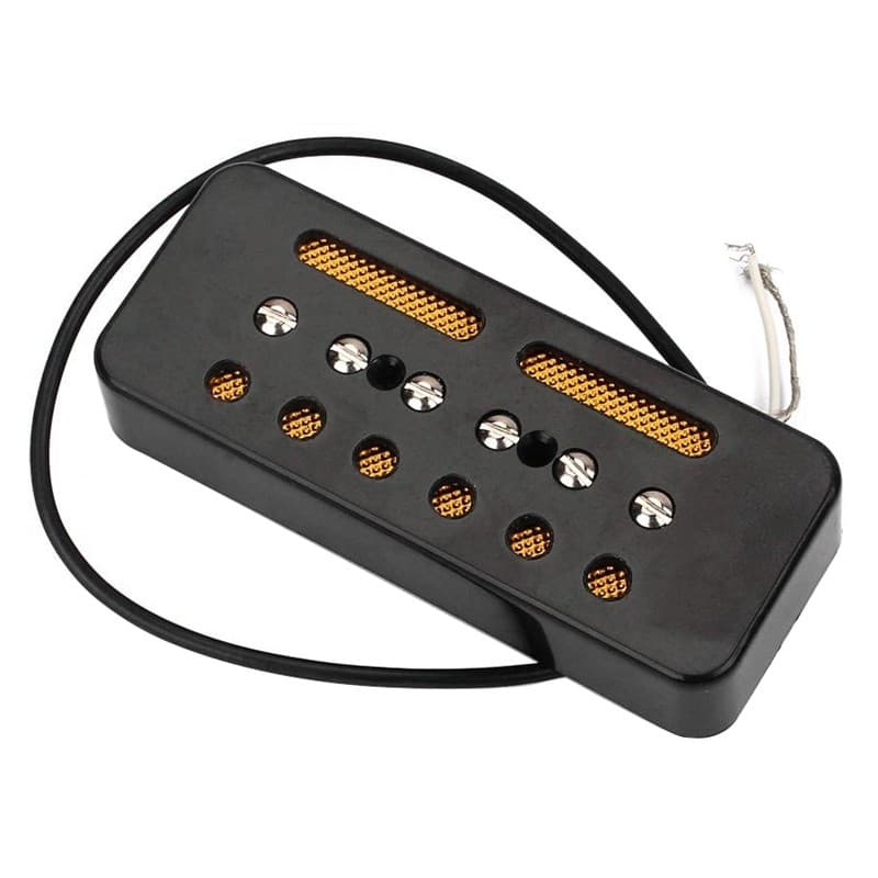 Um Par De Captadores Pretos De Barra De Sabão De Bobina Única Para Guitarra Elétrica P-90 P90 Espaço De Furo De 50 Mm/52