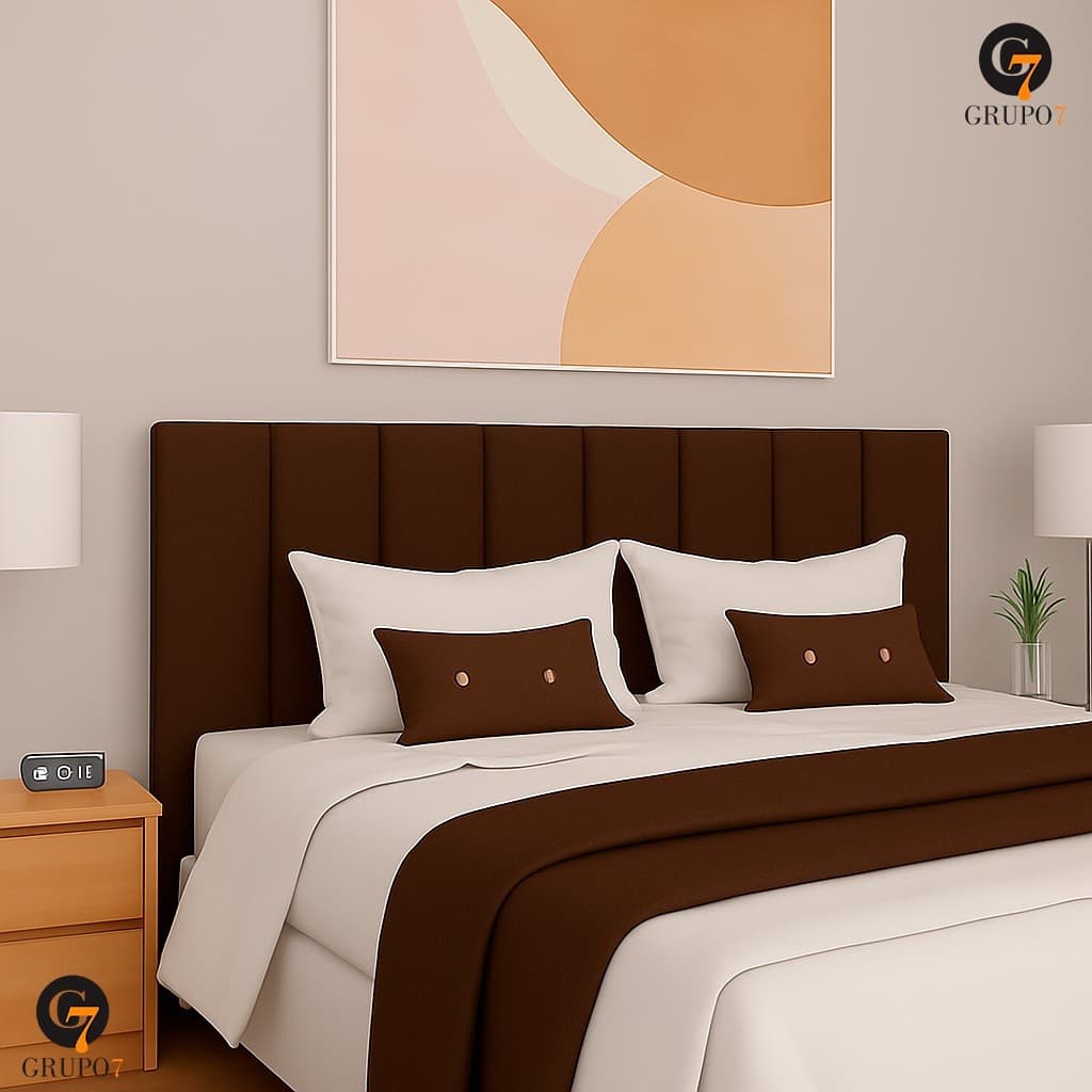 Kit 10 Placas Cabeceiras Marrom Escuro Decorativas Estofadas Cama Box Modulada Veludo Autocolante