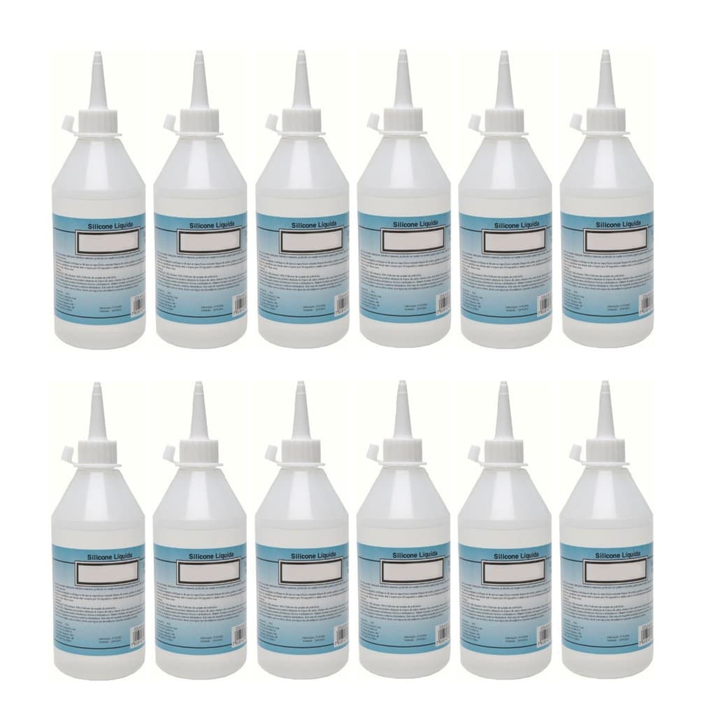 Kit Com 12 Colas Silicone Liquido NYBC 60 Ml Artesanato Geral Versatilidade para Projetos Manuais