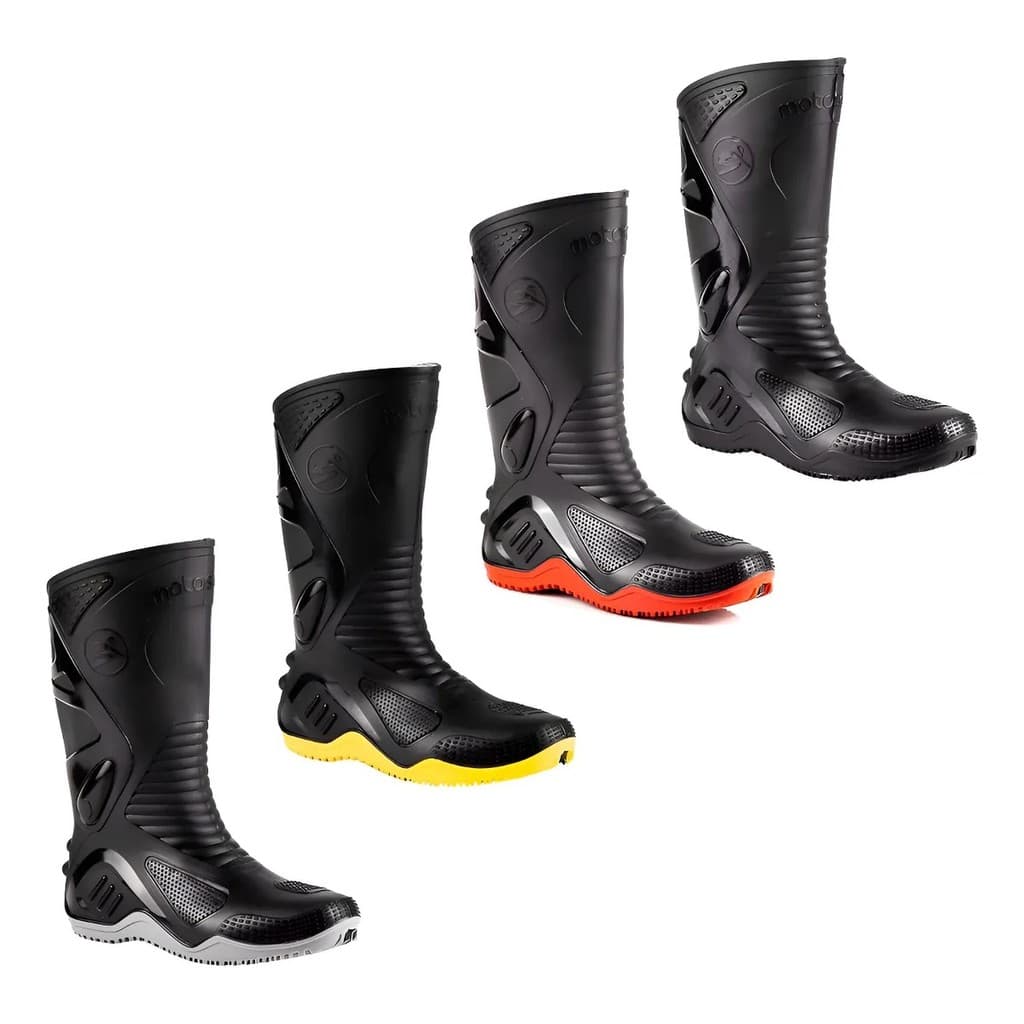 Bota Motoqueiro Entregador Motoboy Galocha Impermeável Chuva Motociclista Chuva Motosafe Bracol