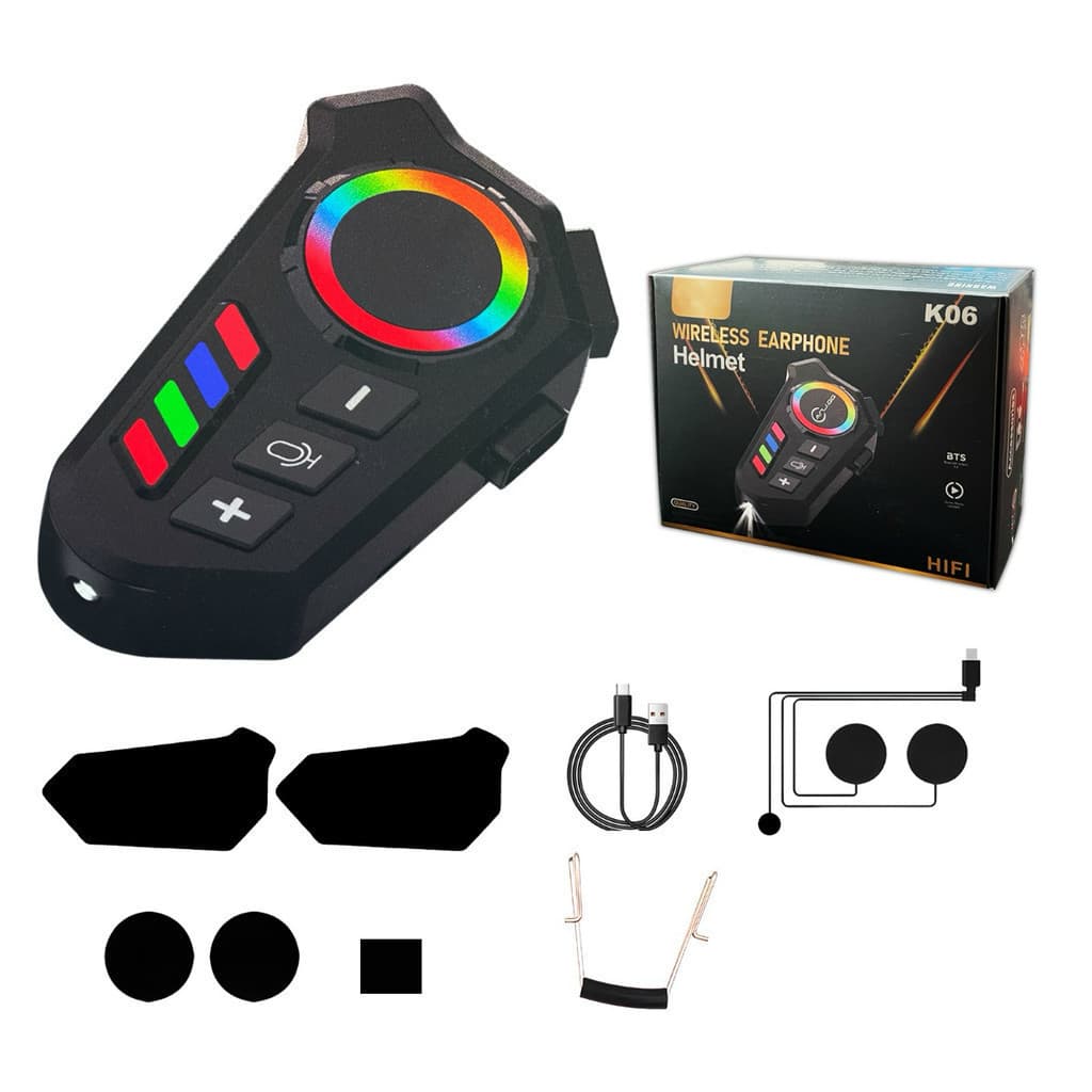 Fone Bluetooth para Capacete de Moto com Controle de Voz à Prova d'Água Handsfree