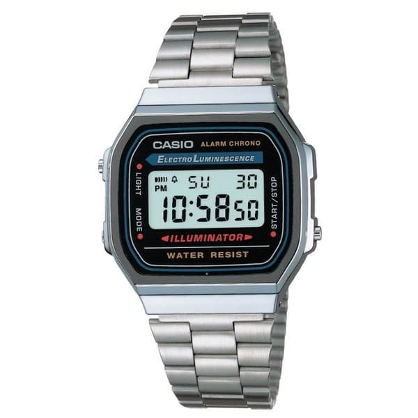 Relógio Casio Vintage A168WA-1WDF Prata Unissex