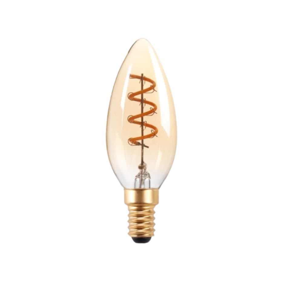Lampada Filamento c35 - Ambar Twister vintagê