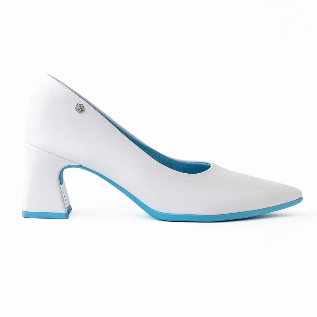 Scarpin Bico Fino Salto Bloco Piccadilly x Smurfs 767001
