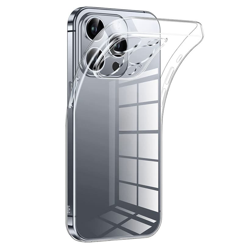 Para iPhone 16e 15 16 14 13 12 Mini 11 Pro Max Plus 13Mini 12Mini Ultra Fino Claro Silicone Caso Macio Transparente Escu