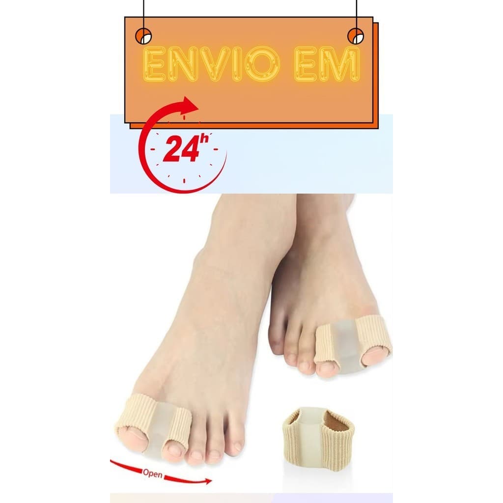 Par Corretor E Separador De Dedos Para Joanete Silicone