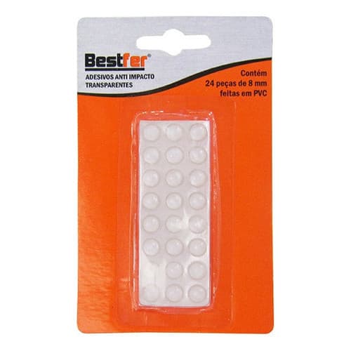 Protetor Anti Impacto Transparente Cartela 24 Peças Silicone