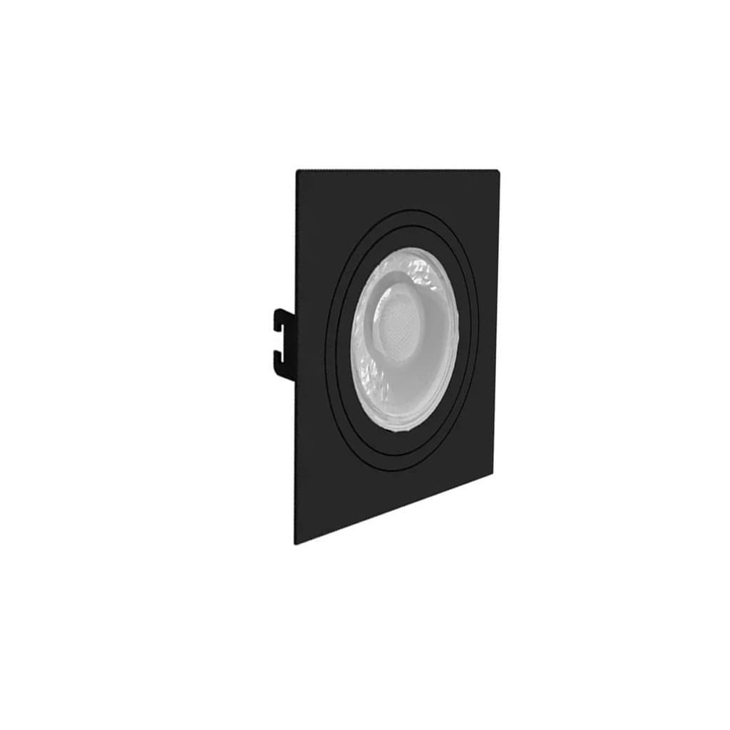 EMBUTIDO QUADRADO FACE PLANA DICROICA PT 100X100X35MM